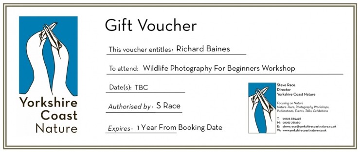 Wildlife Photography For Beginners Workshop Gift Voucher