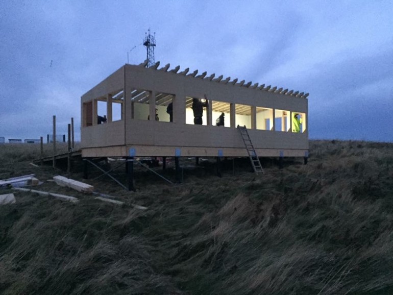  The new seawatching hide almost complete 2019