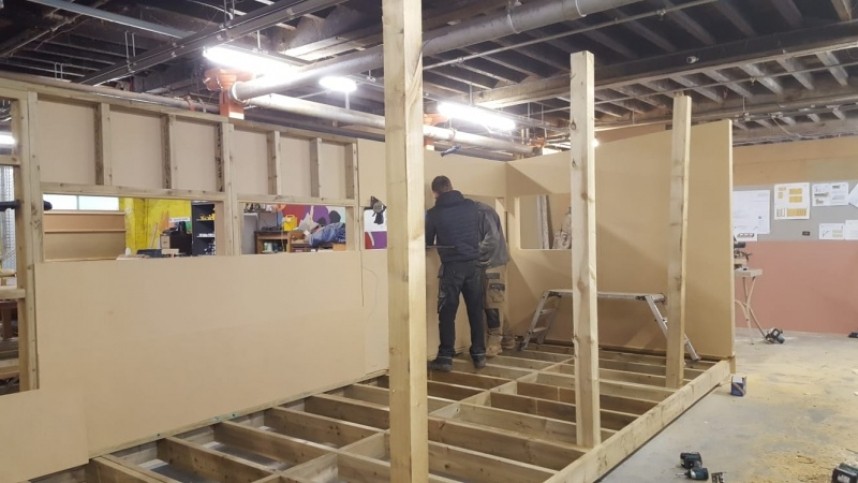 GFB workshop constructing the Ripon Hide © John Beaumont