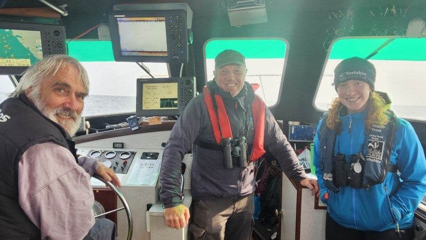 Sean, Richard and Beth (North Sea Wildlife Trust Partnership) 19 August 2024 © Richard Baines