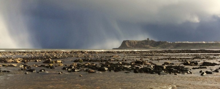 Scarborough Castle seen from Scalby and North Bay © Richard Baines