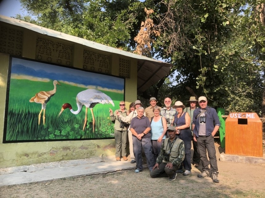  Our wonderful group of clients at Keoladeo NP © Steve Race