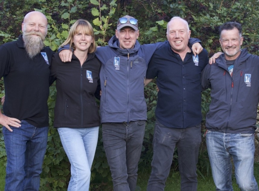 The YCN Birding Discovery Days Team. Mark, Margaret, Jono, Richard and John