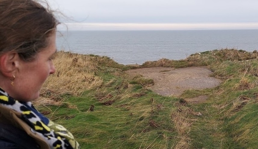 Spot the Snow Buntings on Carr Naze © Mark Pearson